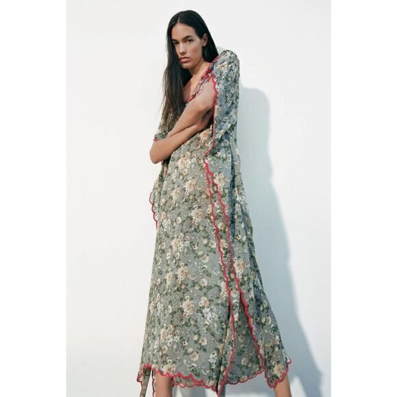 ZARA Embroidered Tunic Dress Limited New - Picture 3 of 11